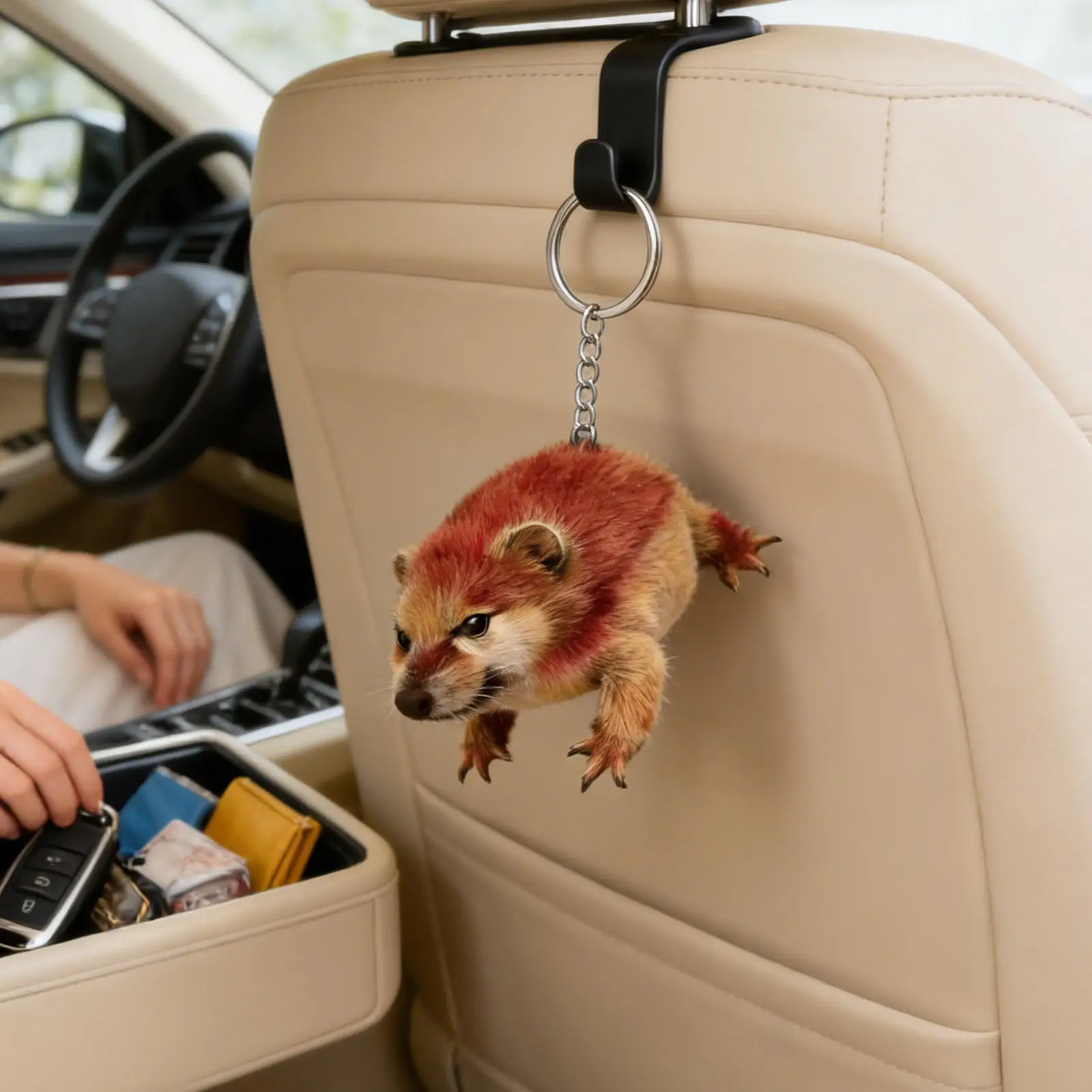 

Cute Plush Puppy Keychain Sound Sensory Toy Stuffed Animal Doll Backpack Key Chain for Bag Travel Office Party Men Women Gifts