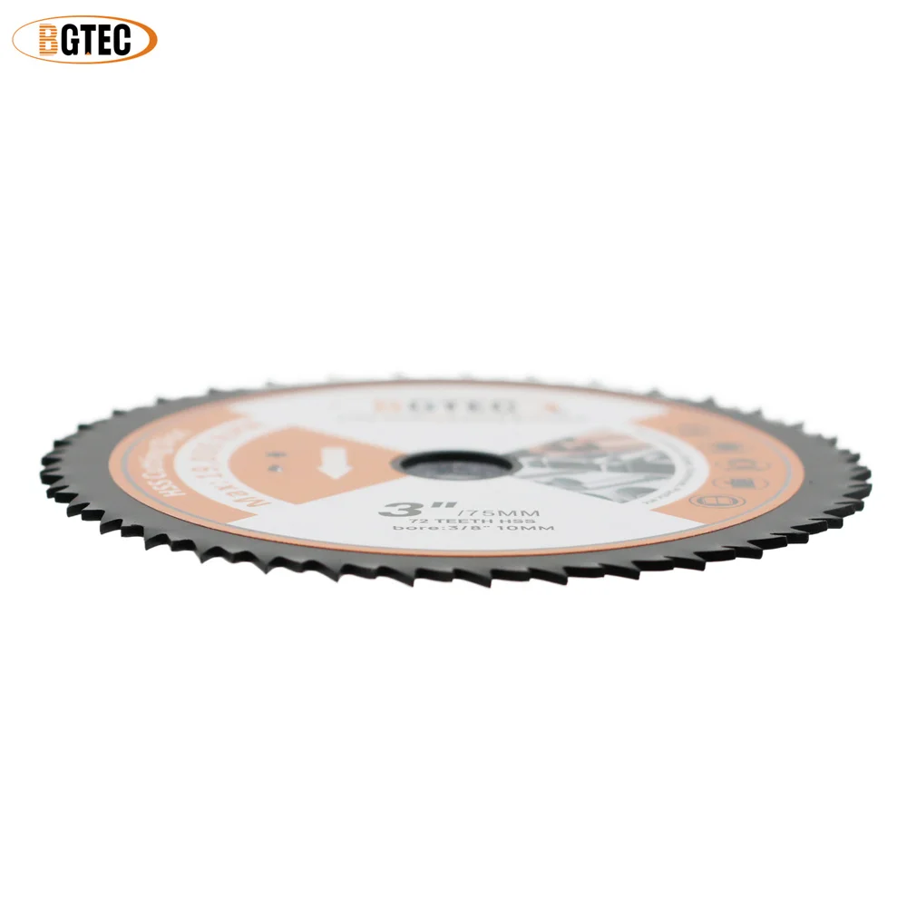 BGTEC Dia75/85mm 1pc Superthin Cutting Disc HSS Soft Metal Cutter Copper Pipe Aluminum Wood Mini Grinder Bore10mm Saw Blade