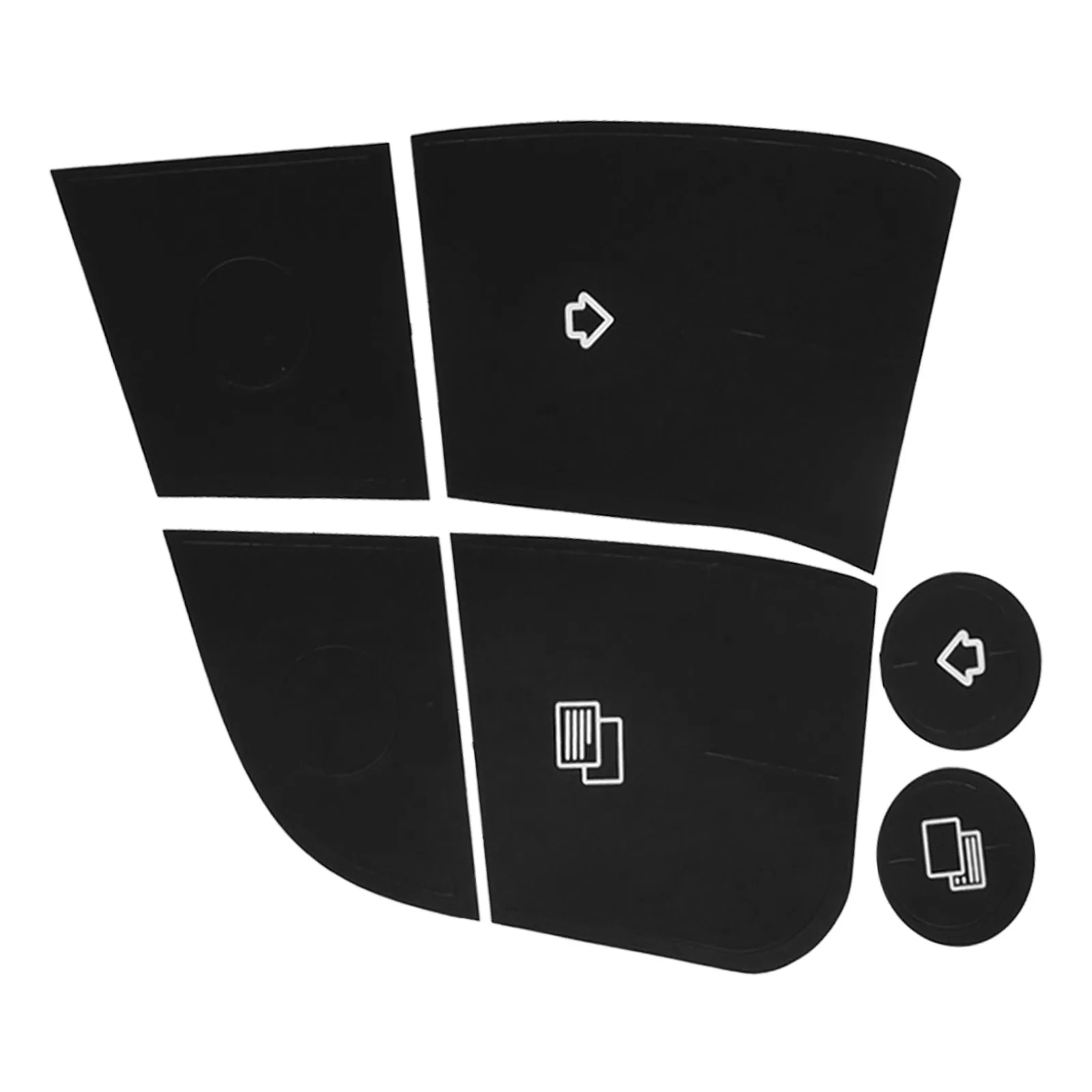 Black Steering Practical Use Push Button Type Unique Black Overlay Design White Lettering Black Overlay Design