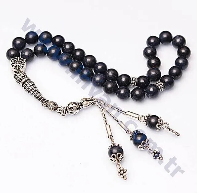 

IQRAH Sapphire Stone Rosary (925 SETTING SILVER 8mm)