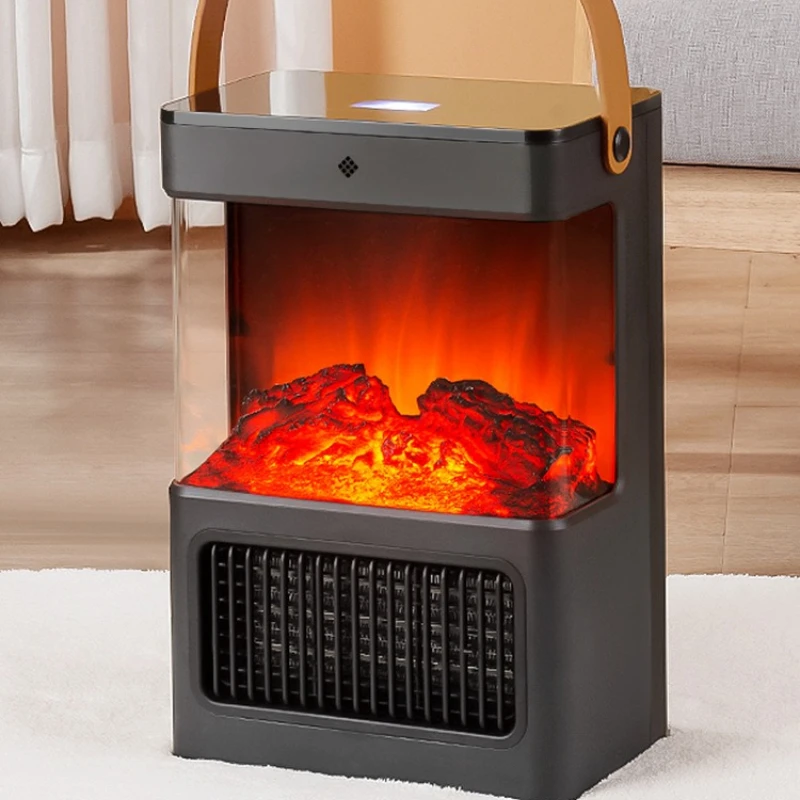 

Новые электрические обогреватели с имитацией пламени, 2000 Вт, бытовой обогреватель для ванной комнаты, камин, электрический камин для спальни, вентилятор горячего воздуха