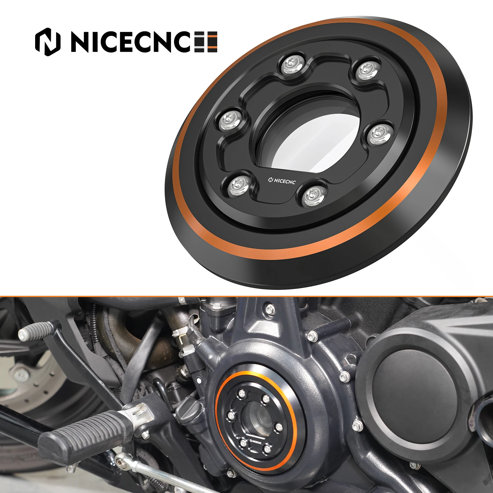 

Для Harley Nightster RH975 2023-2024 прозрачная крышка вилки генератора для Sportster S RH1250S Pan America 1250 RA1250 2021-2024