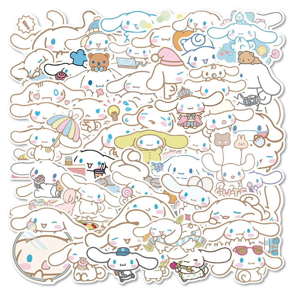 

10/30/50PCS Cinnamoroll Anime Cartoon Stickers Decals Waterproof Cute DIY Phone Scrapbook Luggage Graffiti PVC Sticker Wholesale