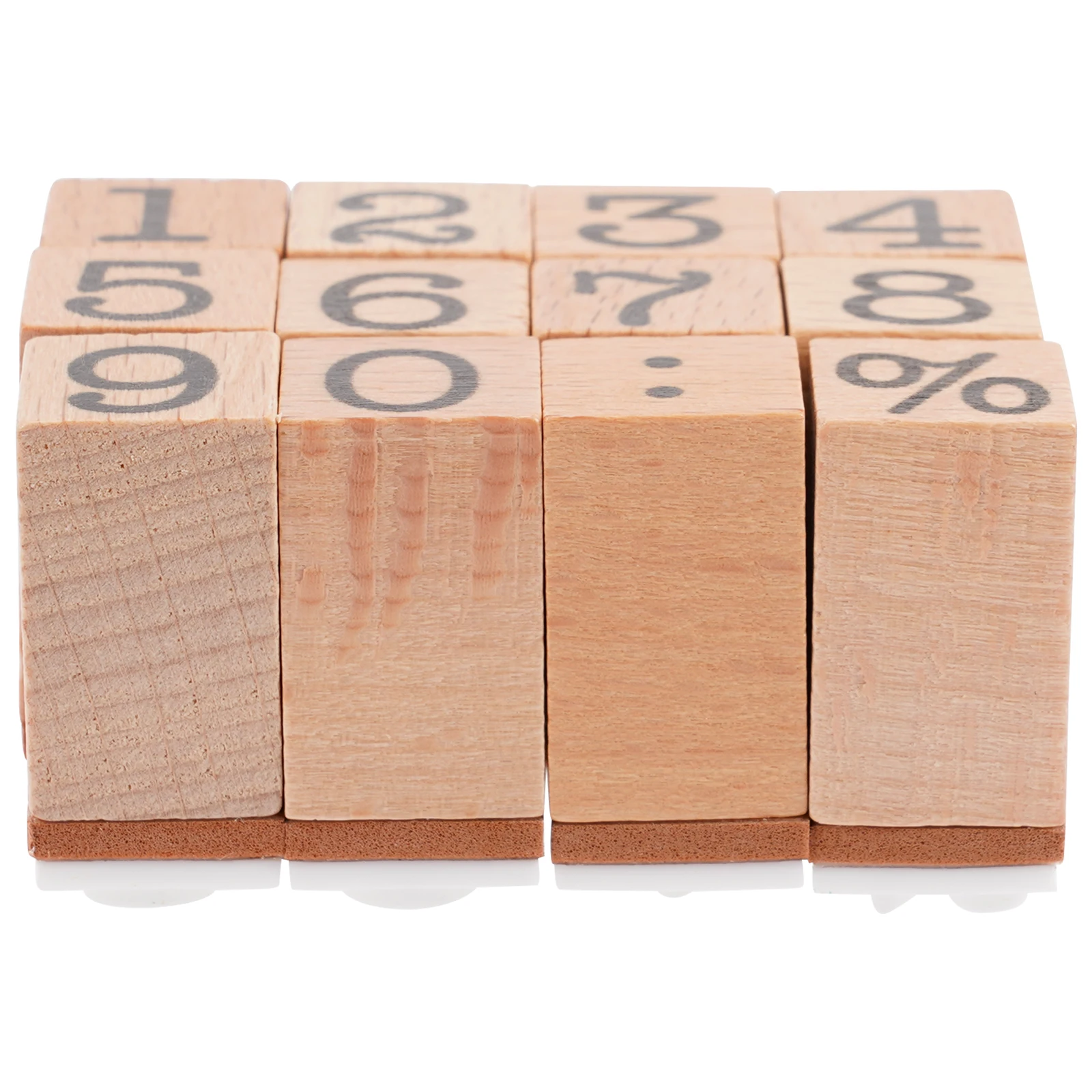 

Wooden Number Stamps Scrapbooking Craft Journal Decor Silica Gel Vintage Heart Rubber Stamp Tools Postcard Gift Card