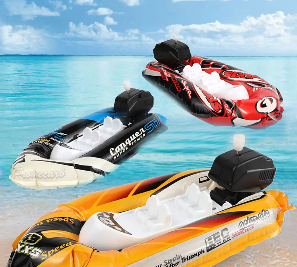 Barco de cadena inflable para niños, juguetes de baño para niños, juego de agua con mecanismo de relojería, juguetes de piscina al aire libre para bebés, regalo para recién nacidos