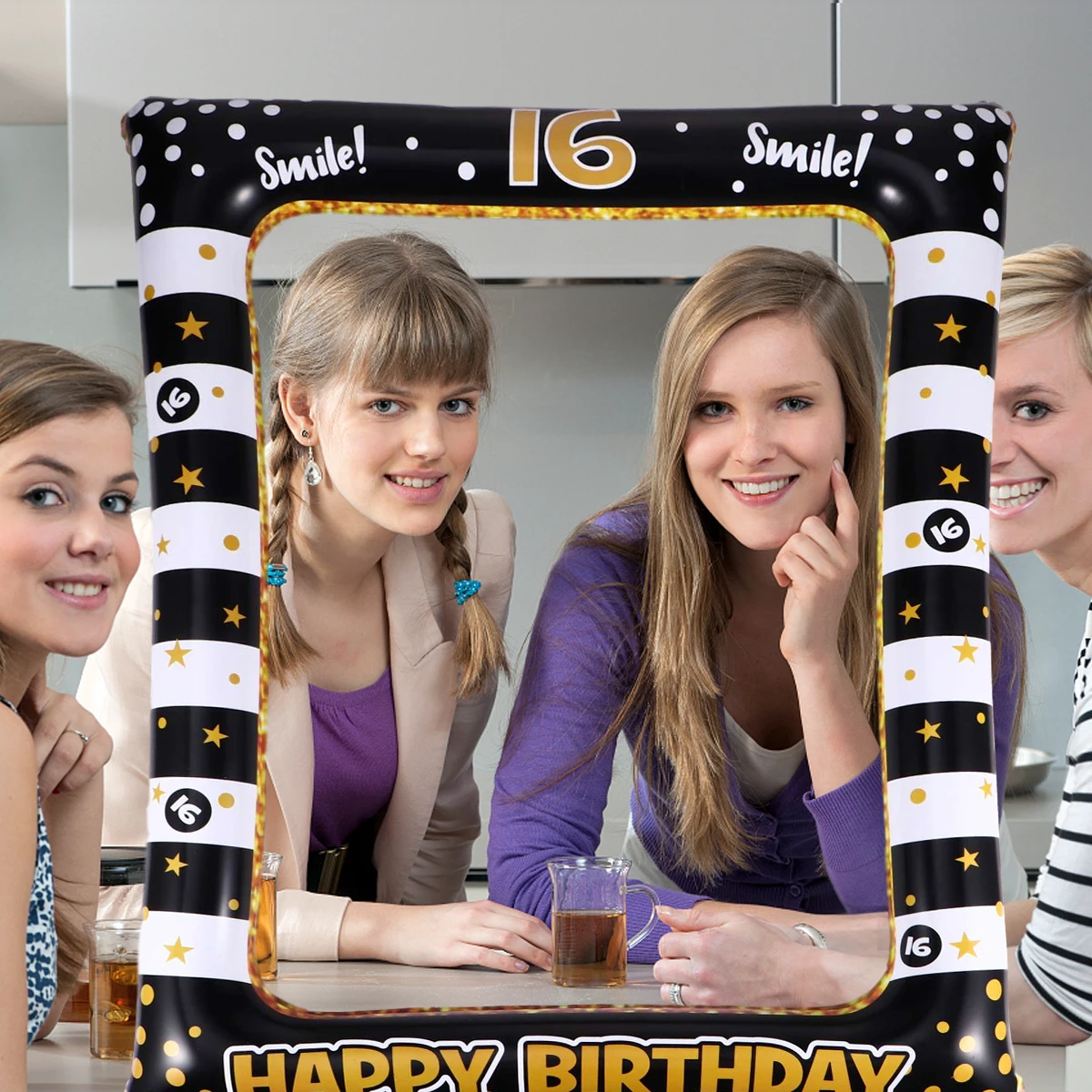 

Playtime Birthday Decorations Inflatable Photo Frame Picture Prop The Sign Plastic