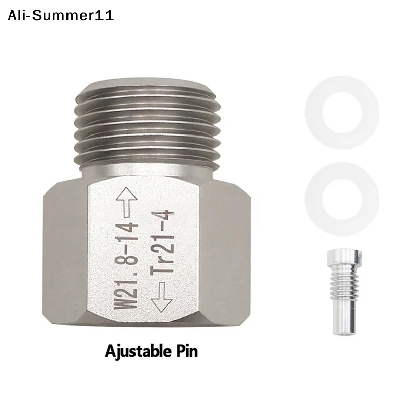 【Wq0】1 Juego de Accesorios para Cilindros de CO2 2025, Adaptador de Conversión de TR21-4 a W21.8-14 para Acuarios, Cerveza, Barriles Corny y CO2