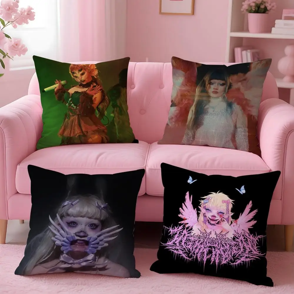 music Jazmin Bean Cushion Cover Soft Washable Pillowcase Cushion Cover for Sofa Bed Car Travel Office Home Decor