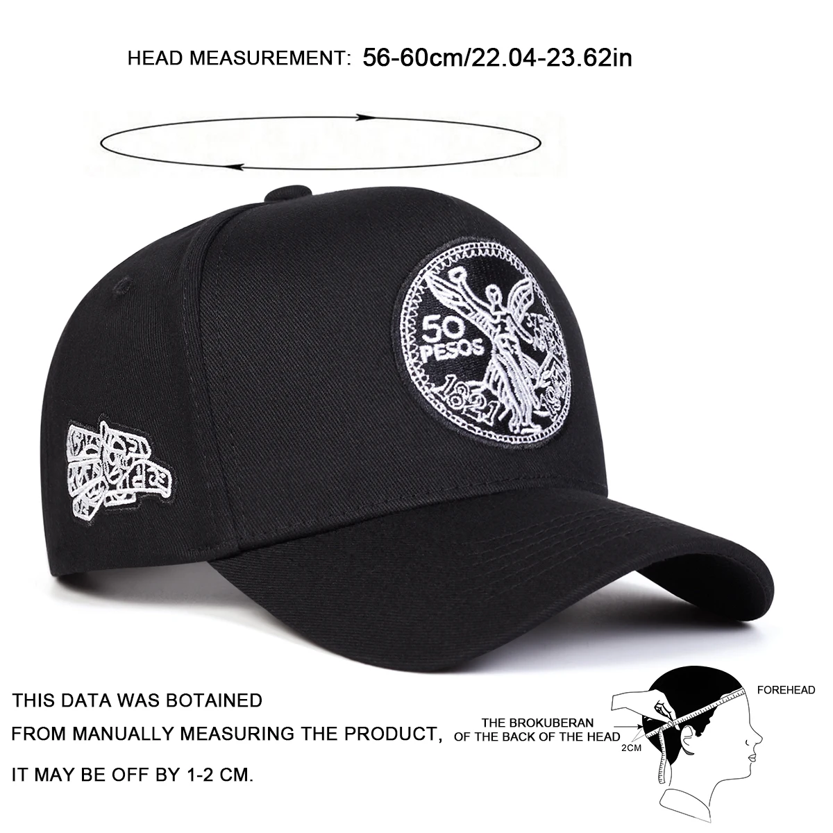 Unisex-Baseballmützen mit „Goddess of Victory“-Stickerei, für Frühling und Herbst, für den Außenbereich, verstellbare Freizeithüte, Sonnenschutzhut, Sportkappe – Detail 6