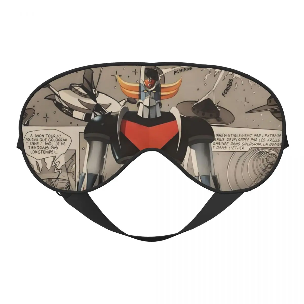 

G-Grendizeres Маски для сна для глаз Goldrake НЛО Робот Двусторонний сон Здоровье Чехлы для глаз для отеля Мужчины Женщины Креативная повязка на глаз