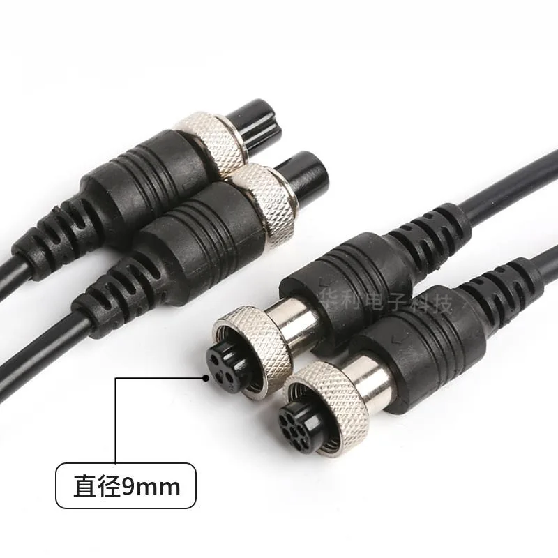 Aviation Plug with Cable GX12 Plug Socket 2-Pin 3-Pin 4-Pin 5-Pin 6-Pin 7-Pin Monitoring Connection Cable M12 with Cable