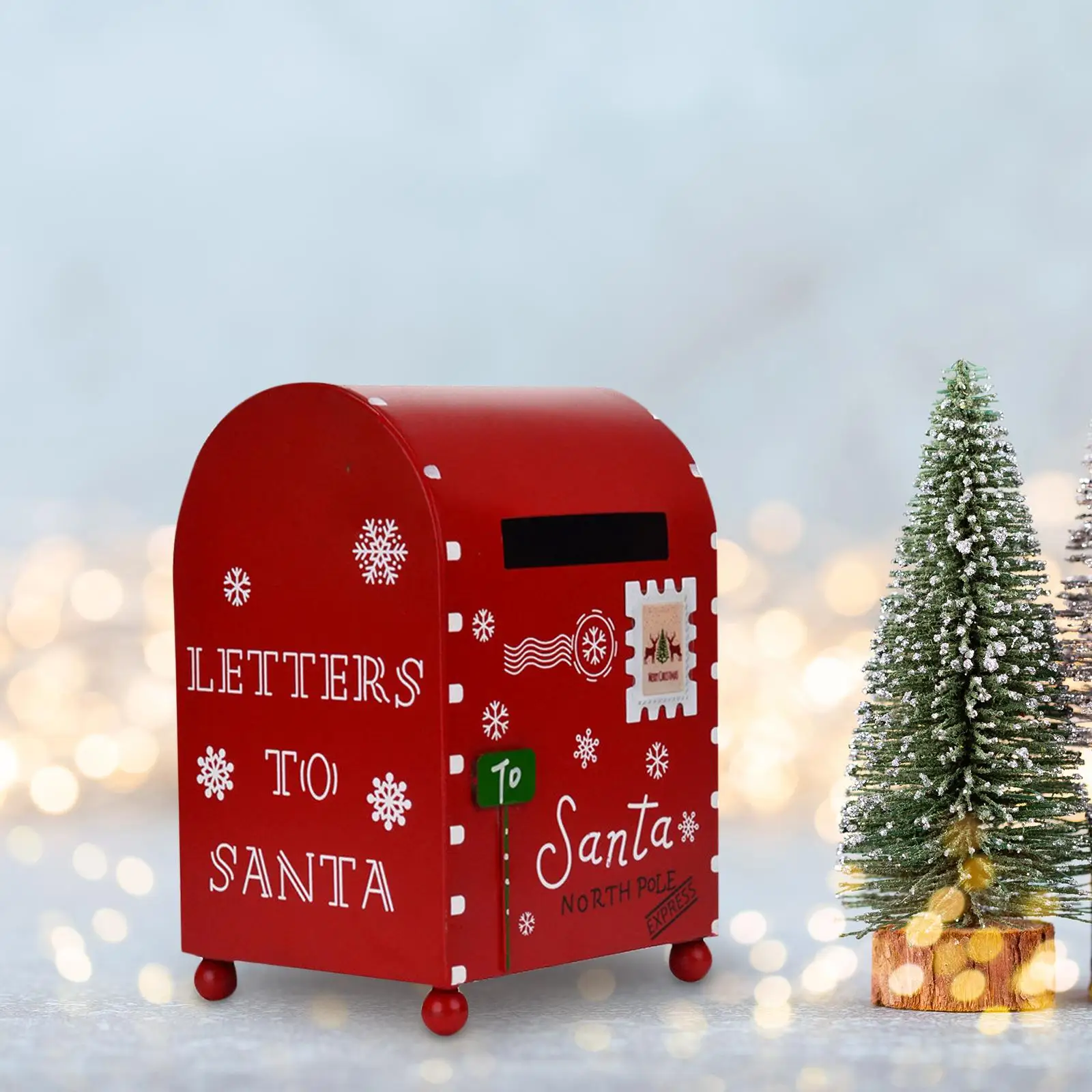 Christmas Decoration Mailbox Christmas Letter Box Santa Mailbox for Garden Yard Front Door Wedding Patio Xmas Party Decoration