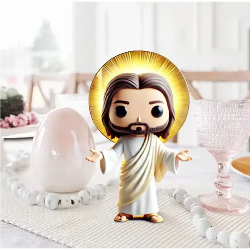 عيد الفصح زخرفة لطيف دمية يسوع تمثال اليدوية الديكور الإبداعية الراتنج الديكور غرفة نوم ديكور المنزل الحرفية مروحة الهدايا