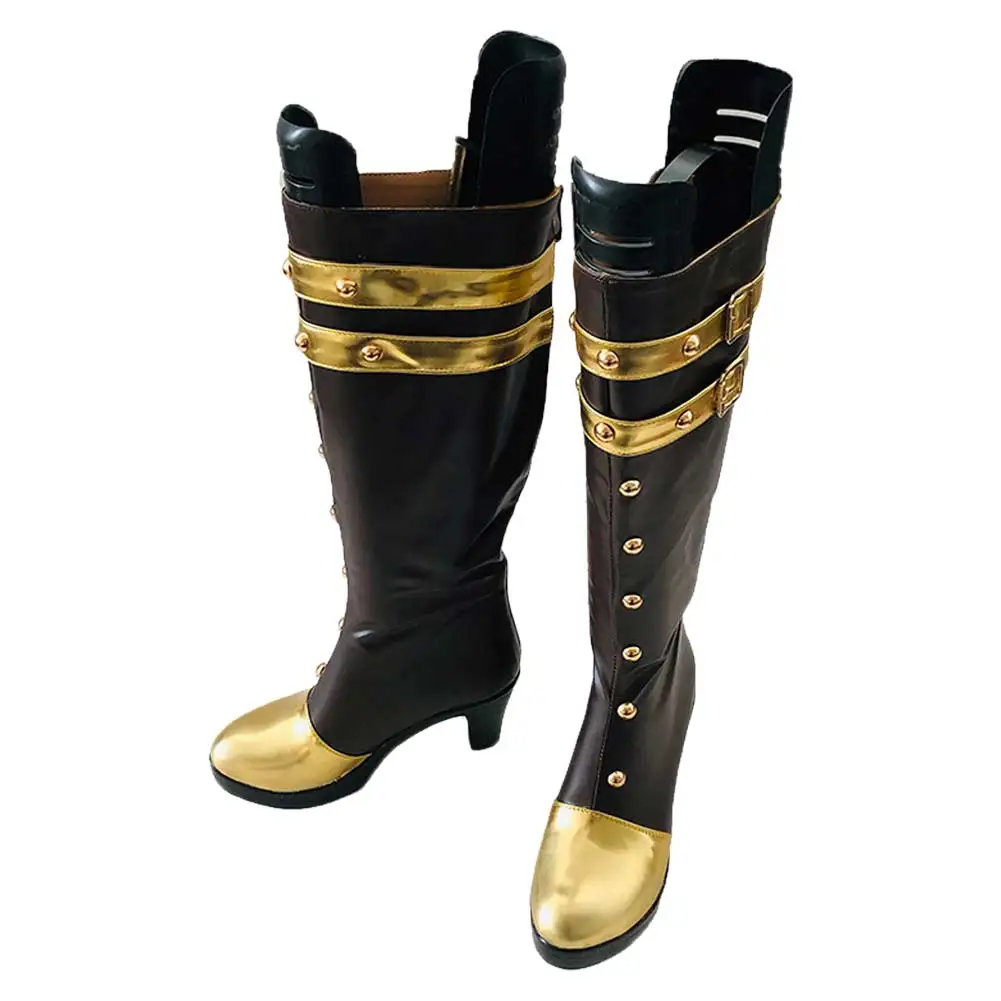 Gioco LOL donna uomo Caitlyn Cos Kiramman scarpe Cosplay costumi per feste di Halloween accessori stivali Roleplay abiti regalo su misura