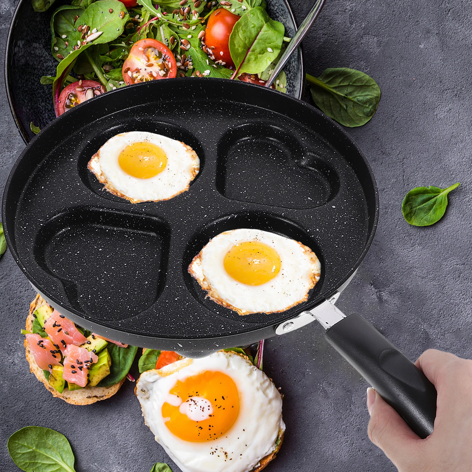 

Multipurpose Non H Kitchen Pan Long H Kitchen Cookware Flat Bottom Frying Pan Skillet Maker