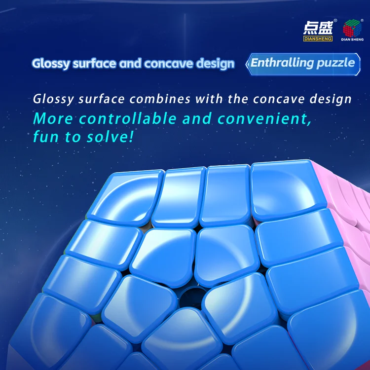 [Picube] DianSheng Galaxy Master Kilominx 4x4x4 Magnetic 4x4 Megaminx Magic Cube Stickerless Cubo Dodecahedron Speed Puzzle