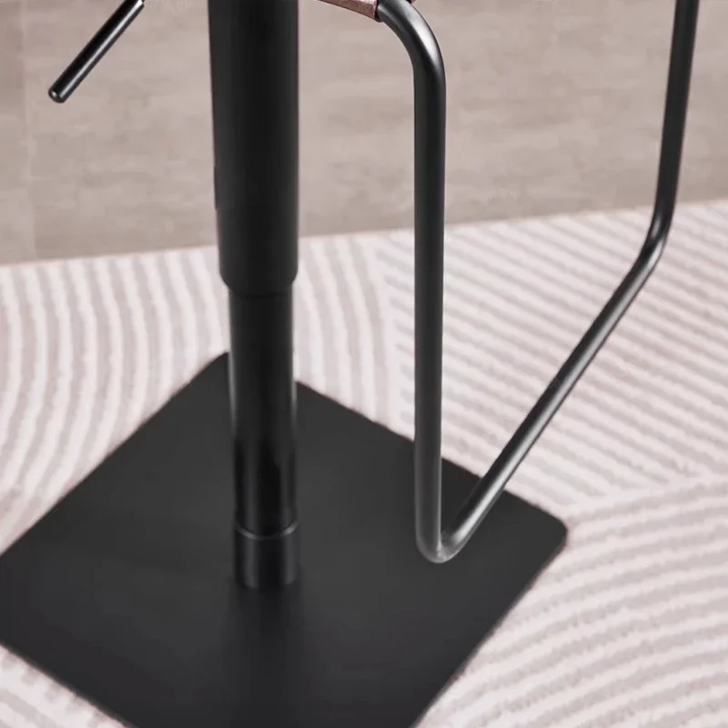 ラウンジレザーバーチェア北欧ミニマリストモダン背もたれハイチェアリラックスレセプションカウンタータブレテスデバー家具