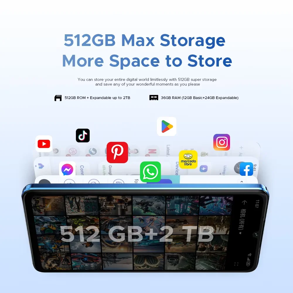 グローバルバージョン DOOGEE Note59 Pro+ 5G スマートフォン 36GB(12+24) 512GB 6.75" HD+ 120Hz UNISOC T8200 50MP カメラ 6250mAh バッテリー NFC