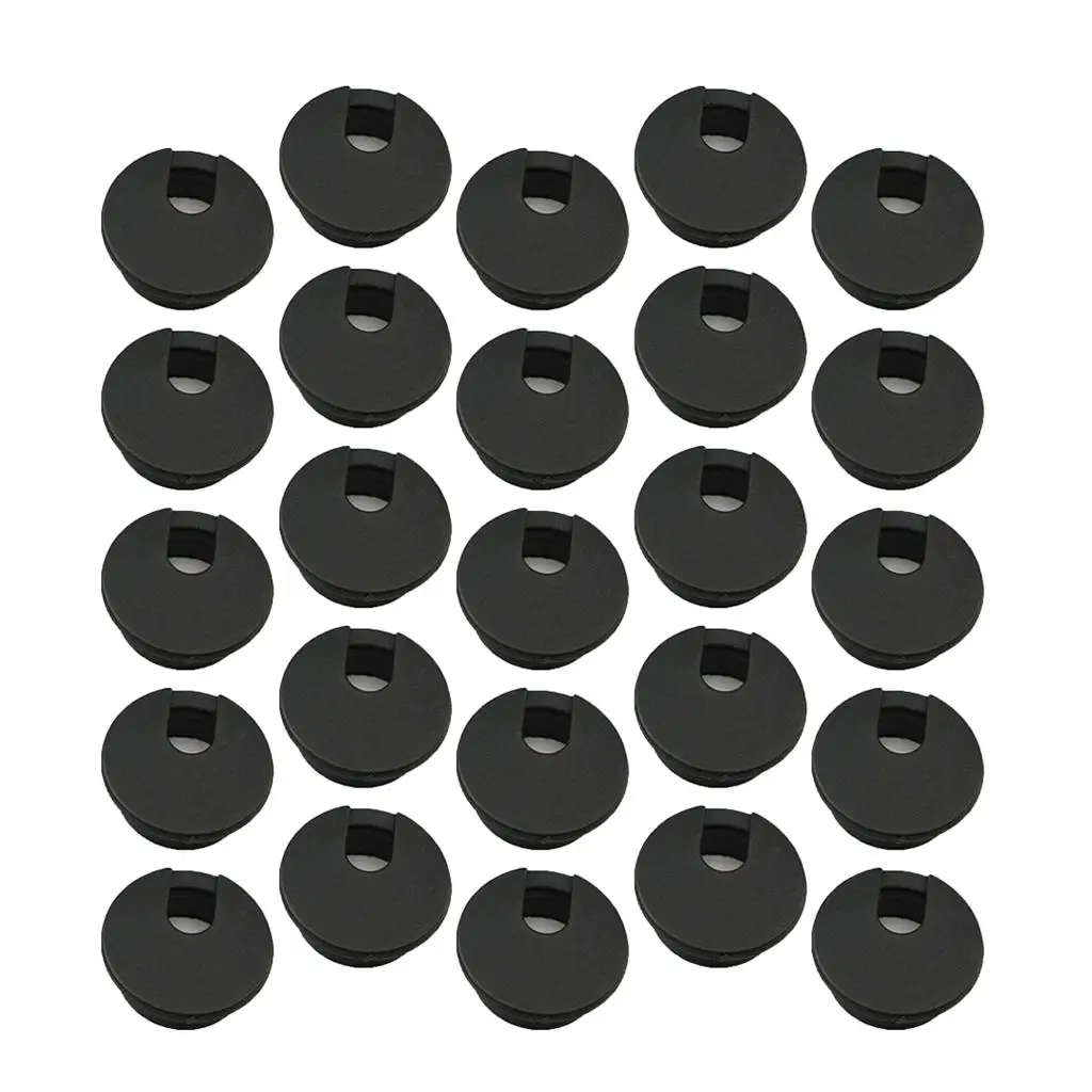 Desk Cable Hole Cover ABS Plastic Organizer Cables Desk Grommet Kit for Home Office Table Wire Management
