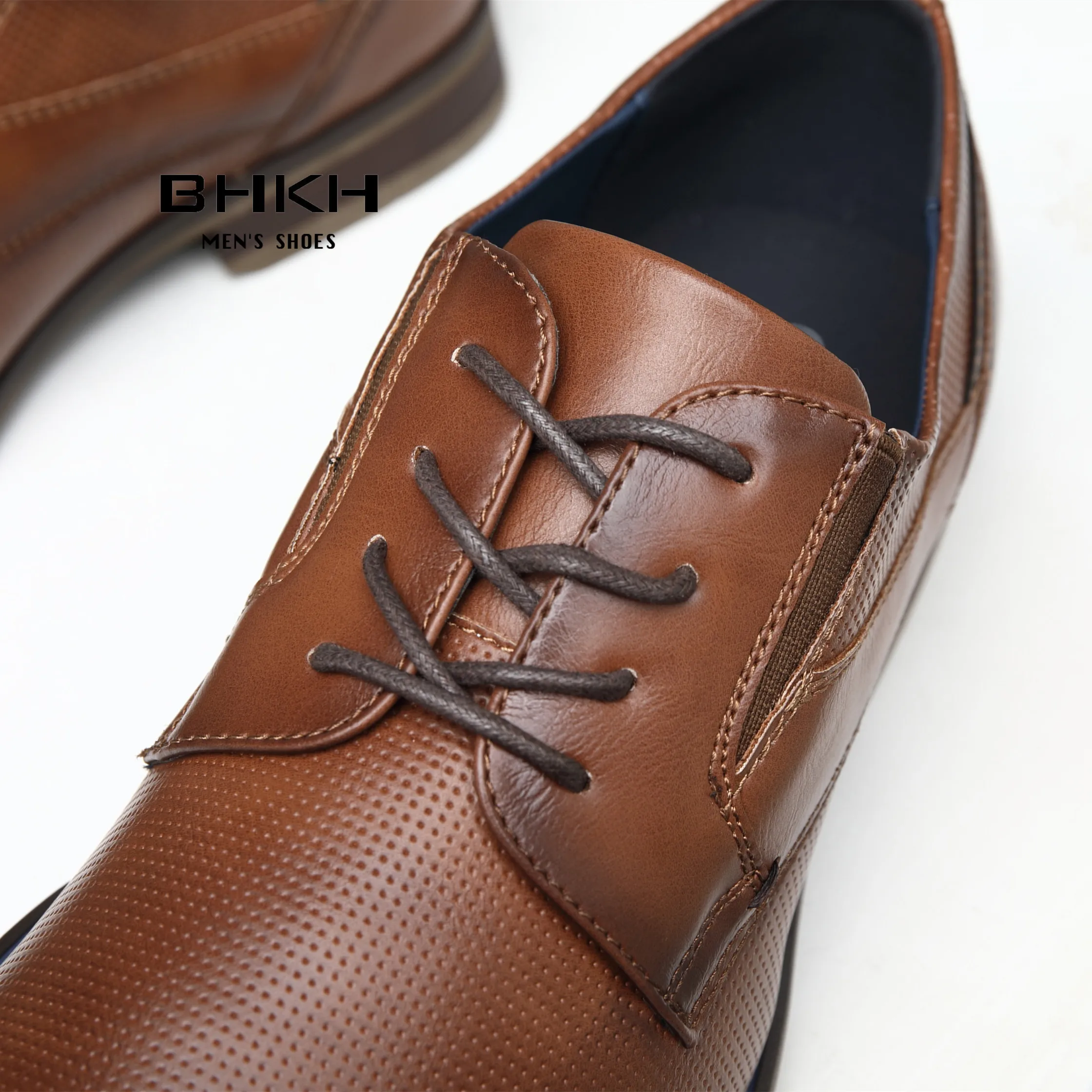 BHKH 2024 Man Formal Dress Shoes Spring Autumn Lace Up Men Wedding Shoes Smart Business Office Work for Men Shoes