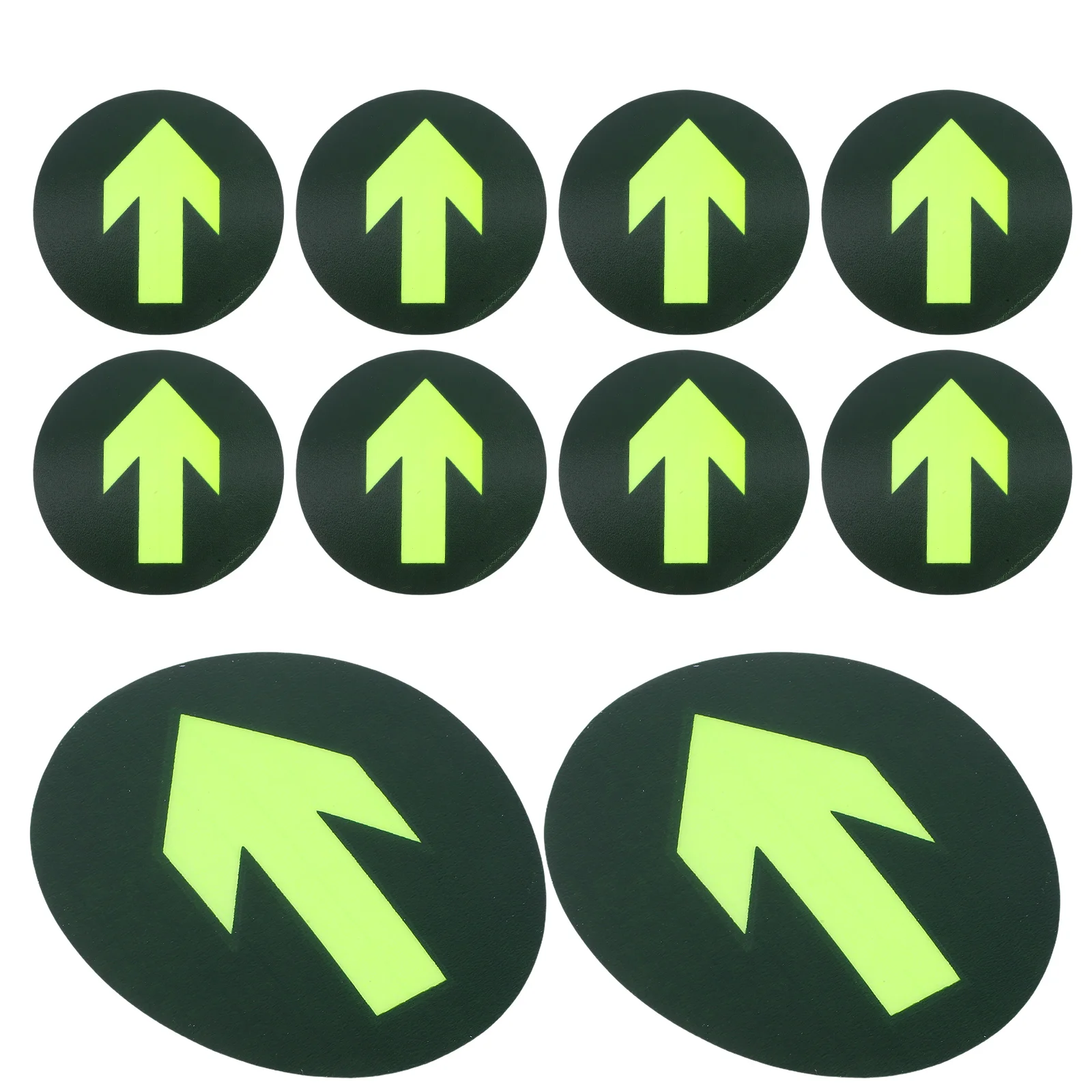 Glow In The Dark Safety Exit Floor Stickers Waterproof Adhesive Directional Glow Markings For Signs Emergency