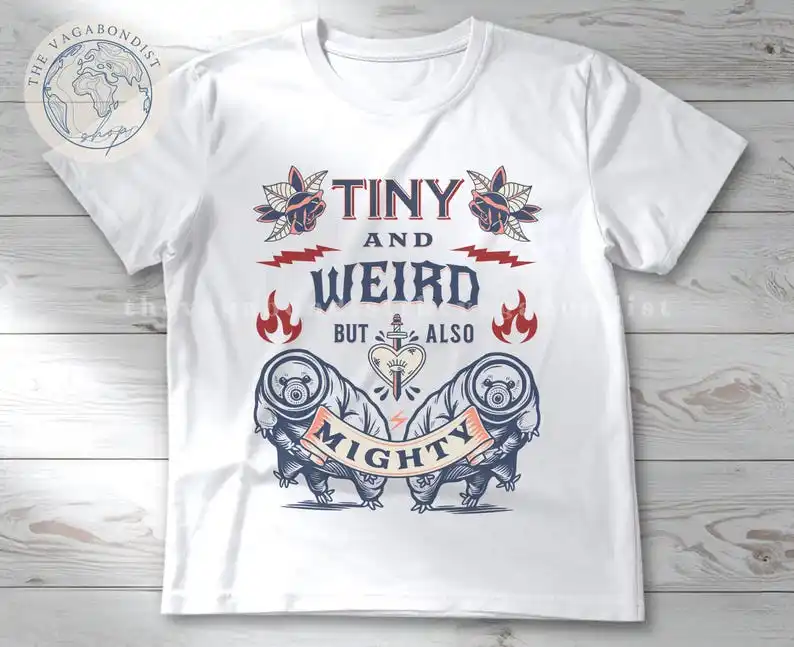 Vintage Tardigrade Cotton T-Shirt | Funny Water Bear Graphic Tee T-shirt Tee
