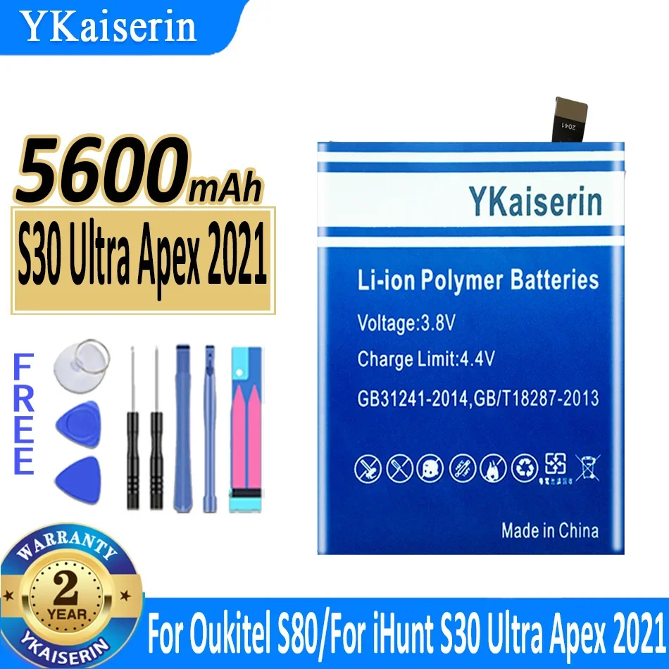 

5600mAh YKaiserin Battery For Oukitel S80/For iHunt S30 Ultra Apex 2021 Batteries