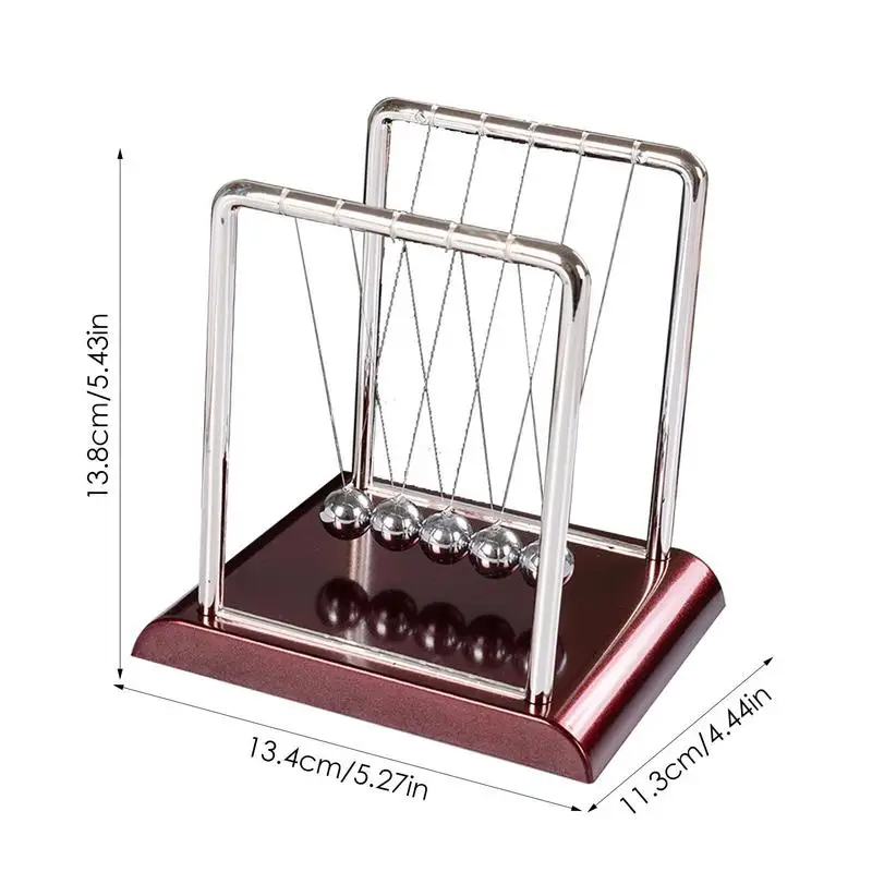 Newton\'s Cradle Desk Table Decor Metal Pendulum Ball Steel Balance Ball Newton Ball Physics Science Pendulum