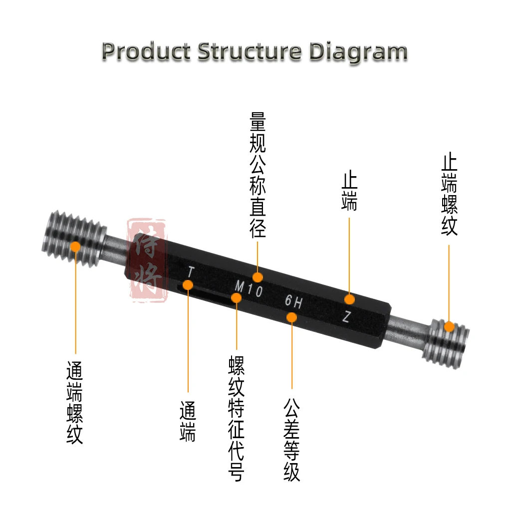 Imagem -04 - Padrão Nacional Metric Thread Plug Gauge Ponto Espiral Torneiras Ferramentas Inspeção de Qualidade Customizável 6h
