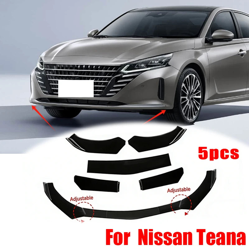

5Pcs ABS Material Universal Car Front Bumper Separator Bumper Lip Body Kit Duck Lip Separator For Nissan Teana Car Accessories