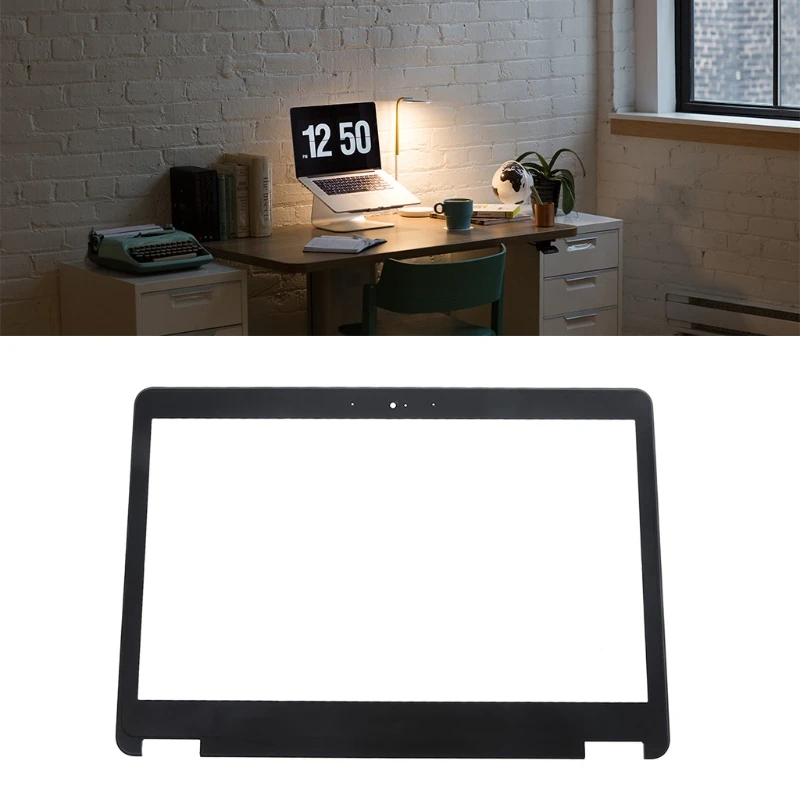 New Laptop Front Screen Frame LCD Bezel Protective Cover Replacement for Dell 7450 E7450 with Camera Hole