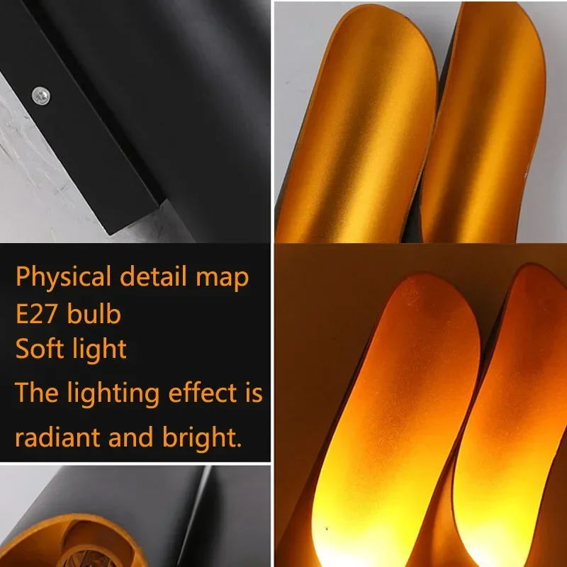 

Винтажный настенный светильник в форме индивидуального бара, настенный светильник, креативный бамбуковый светильник для кафе, столовой, спальни, прикроватный металлический настенный светильник со скошенной кромкой