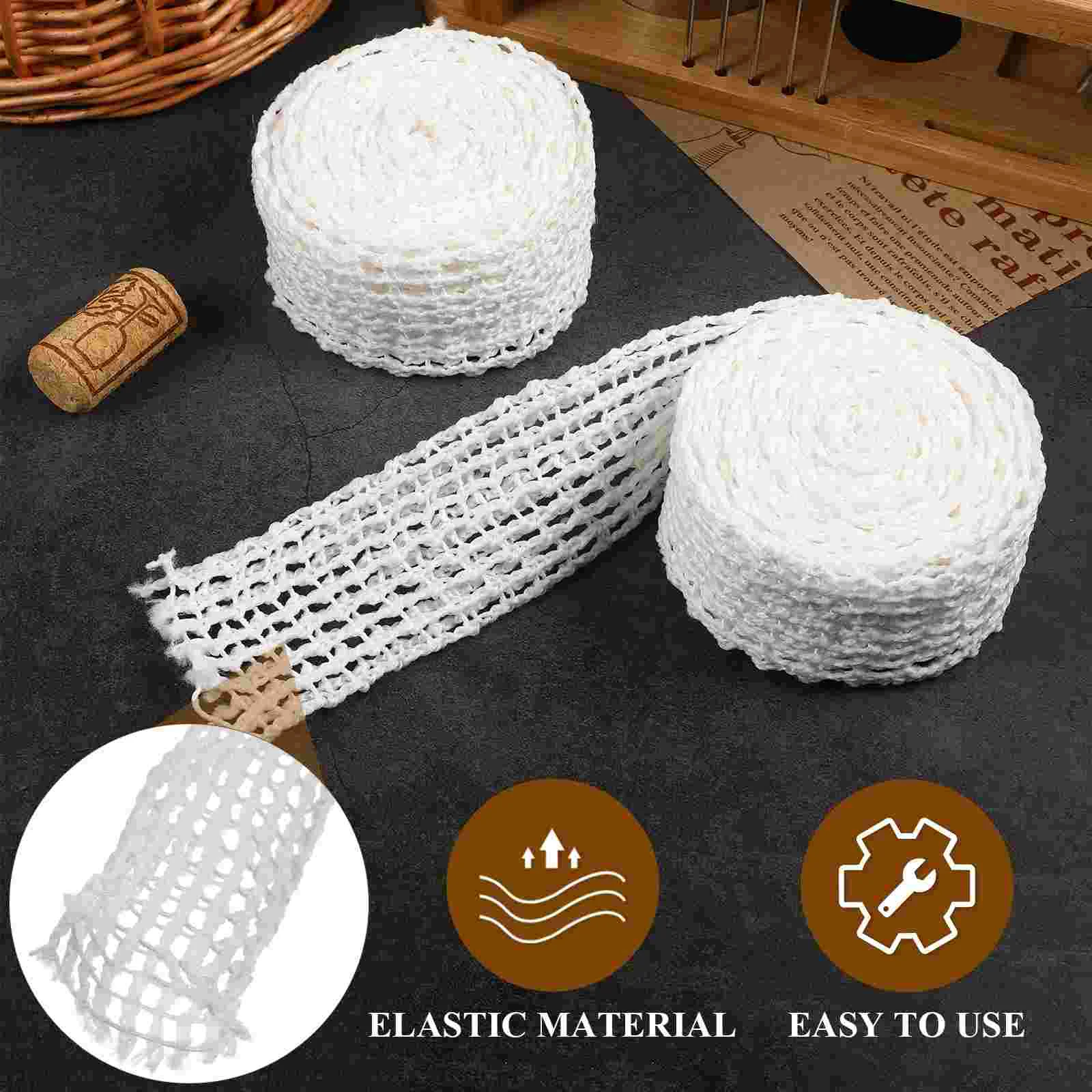 2 Rolls Braided Rope Kitchen Sauce BBQ Net for Butcher Accessories Cooking Supplies Ham Cotton Food for Meat