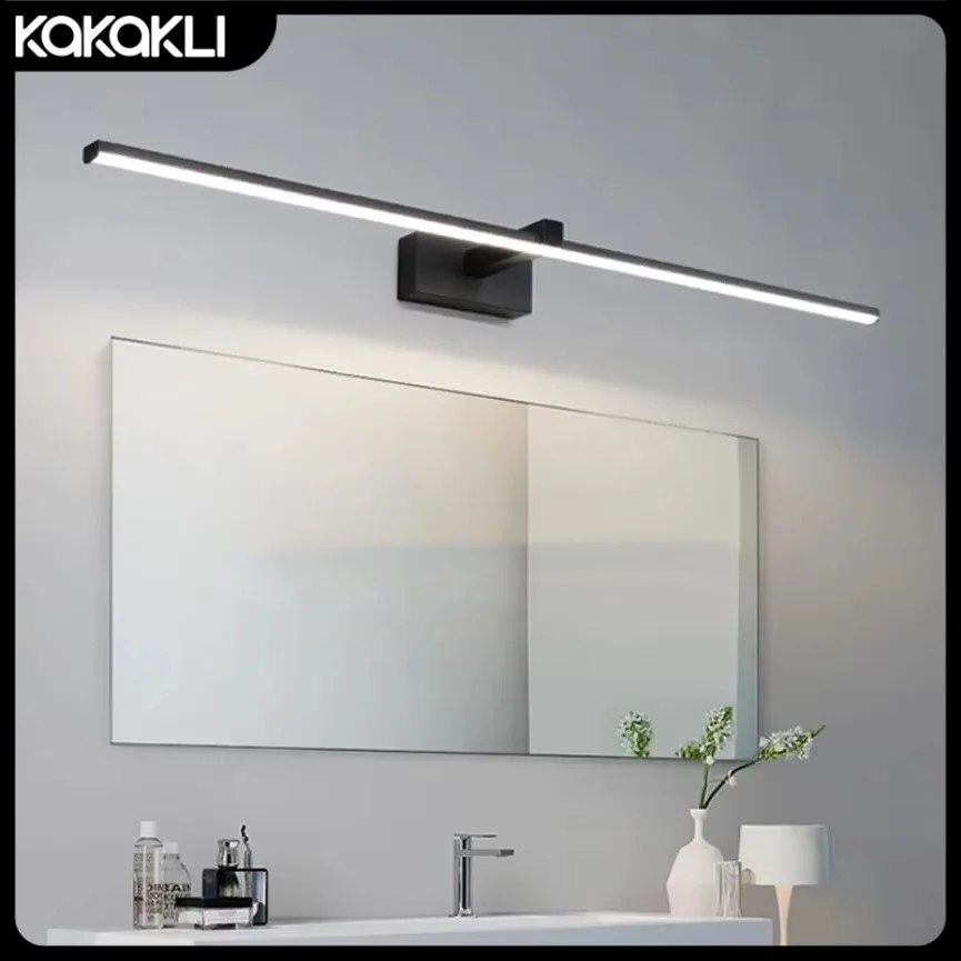 Modern Minimalist LED Mirror Wall Light Strip Home Wall Light Bathroom Makeup Mirror Light Aluminum Interior Decor Lighting