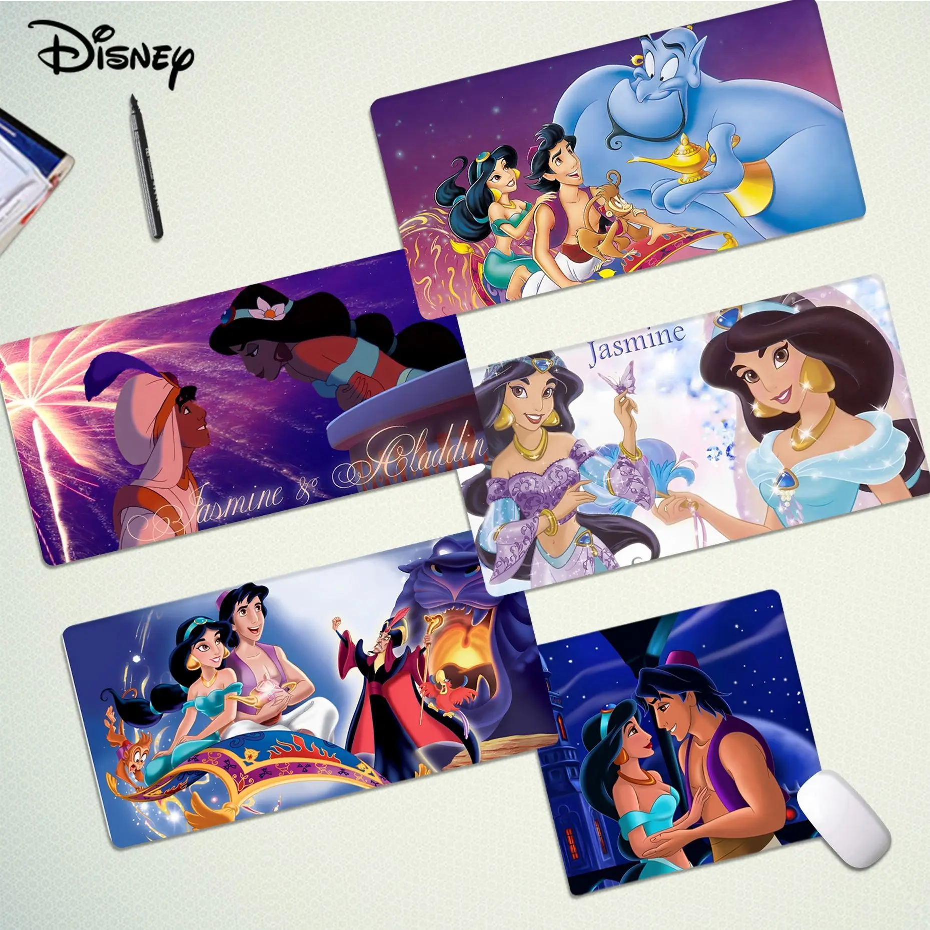 Disney Princess Jasmine Mousepad Beautiful Large Gaming Mousepad L XL XXL Gamer Mouse Pad Size For Game Keyboard Pad For Gamer