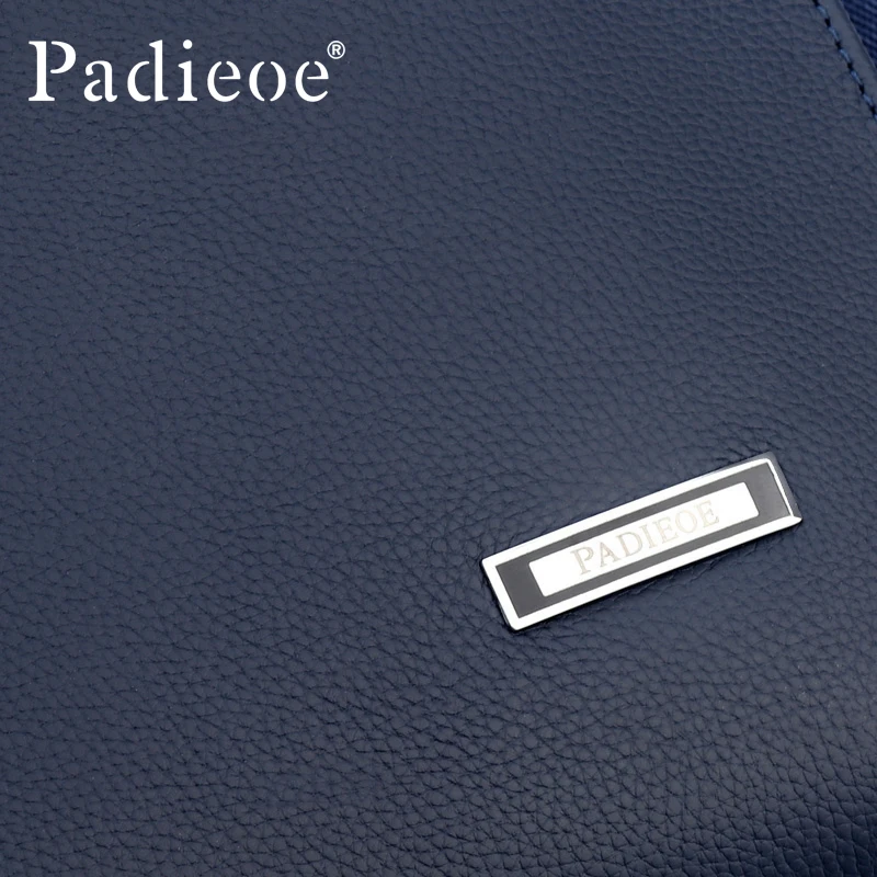 Padieoe Luxury Brand Genuine Leather Men Laptop Bag Briefcase Fashion Men\'s Business Bags Casual Leather Messenger Bag for Men