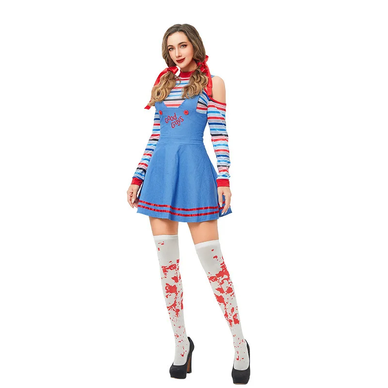 Halloween Little Ugly Girl Costume Adult Halloween Outfit Clown Girl Dress Chinese Manufacturer No Brand Registered Trademark