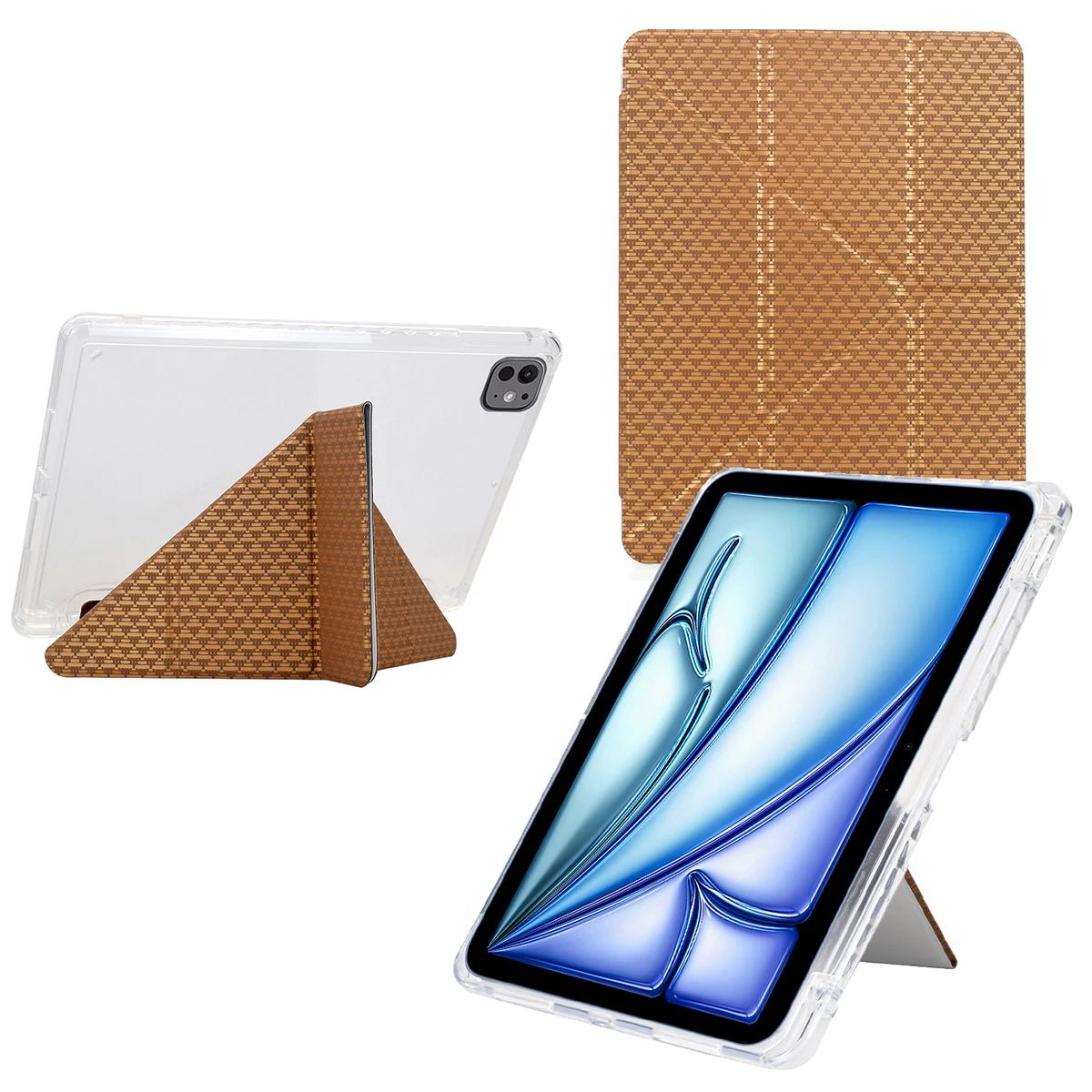 

Tablet Case For iPad Air 11 (2025) / (2024) / Air (2022) / (2022) / Pro 11 (2022) / (2021) / (2020) / (2018) , Pyramid-Patterned