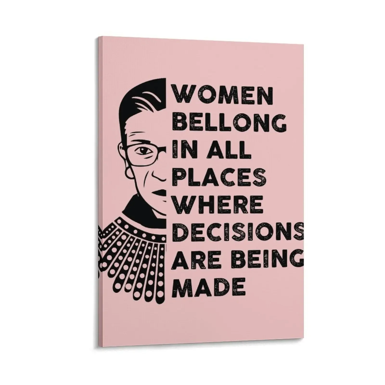 

Notorious RBG Shirt, RBG, Women bellong to all places where decisions are being made Canvas Painting Bedroom deco Decoration