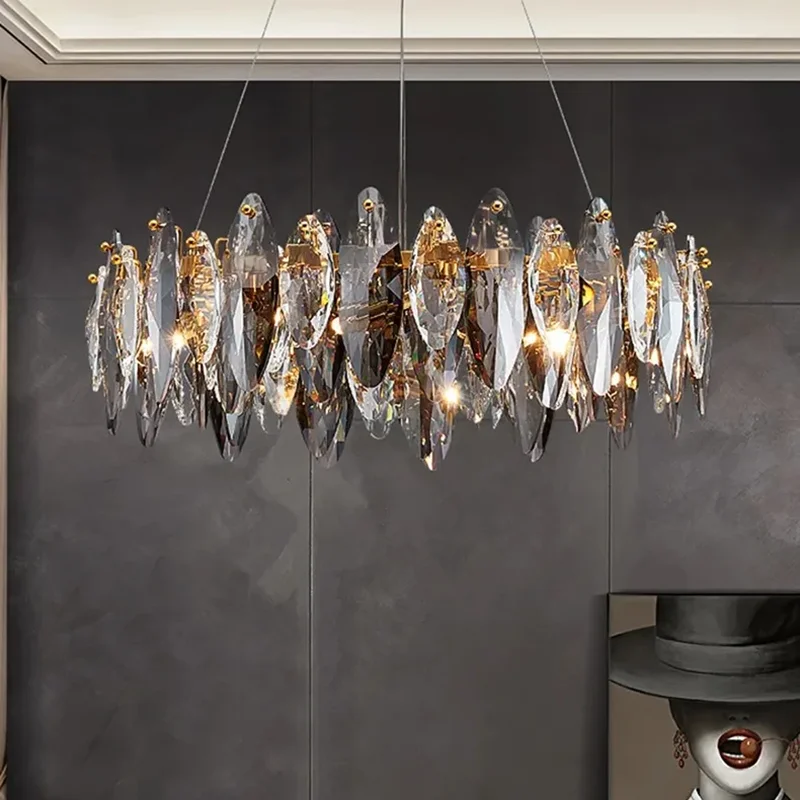 

Подвесные светильники для декора дома, роскошная хрустальная люстра для гостиной, подвесной светильник для спальни, потолочный светильник, внутреннее освещение