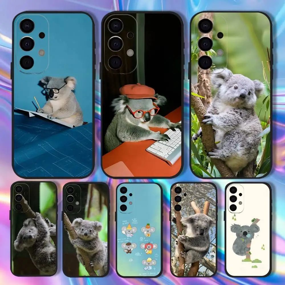 

Funny Cute Cartoon Koala Phone Case For Samsung S25,S24,S21,S22,S23,S30,Ultra,S20,Plus,Fe,Lite,5G Black Cover