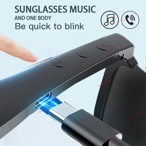 Gafas de sol inteligentes Bluetooth V5.3, gafas para llamadas, auriculares para deportes al aire libre, tecnología negra HIFI, gafas de música UV para hombres y mujeres