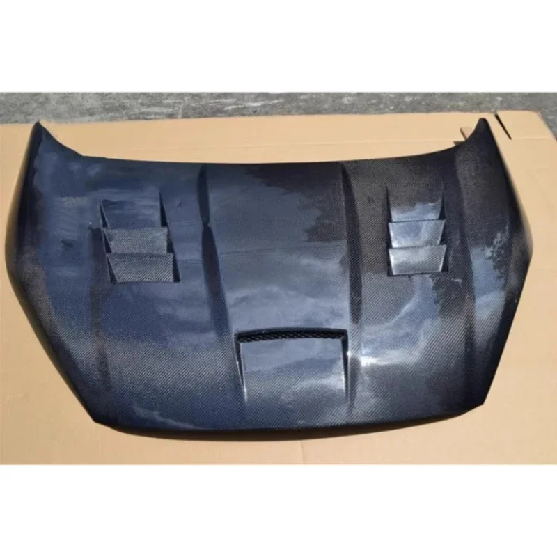 For Ford Fiesta Modified Carbon Fiber Engine Cover Light Weight Bonnet ST Style Hood Car Auto Accessories