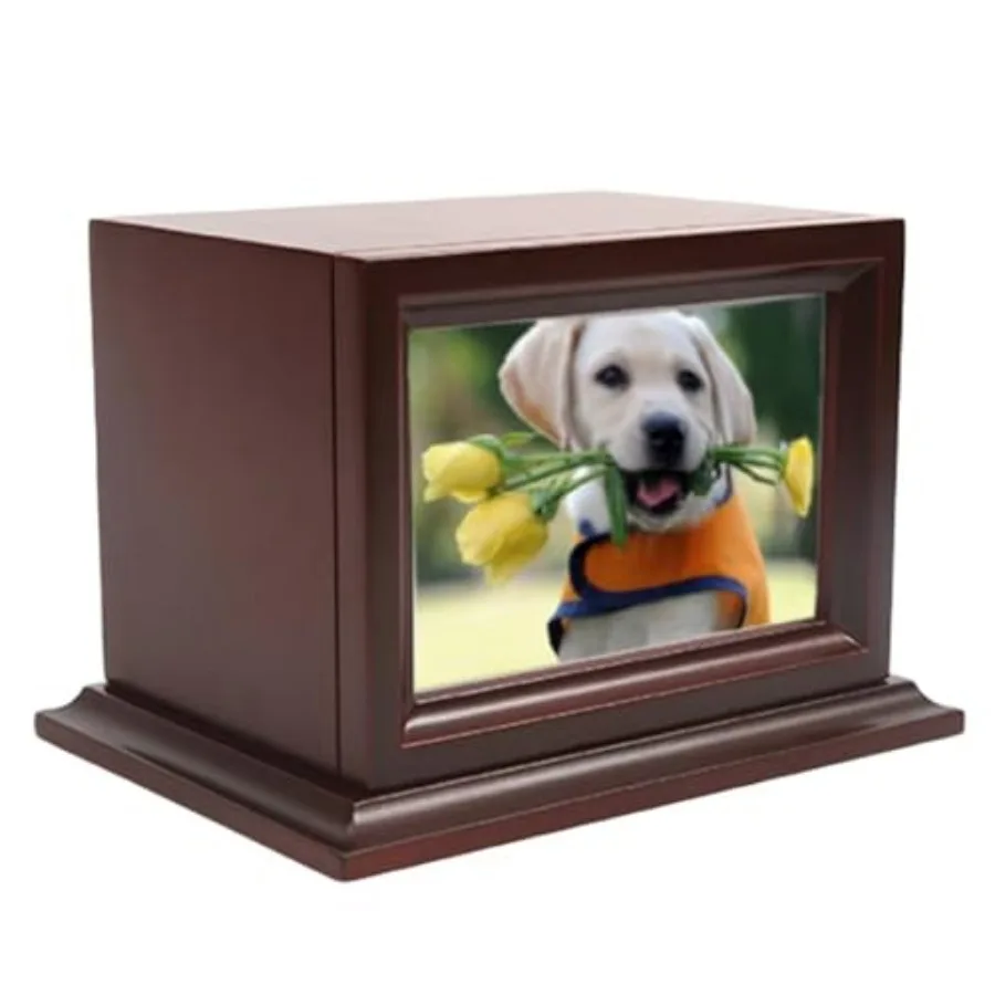 

Wooden Pet Memorial Keepsake Urns for Small/Medium Dogs and Cats Small,Photo Box Pet Cremation Urn Cremation Urns for Dogs Ashe