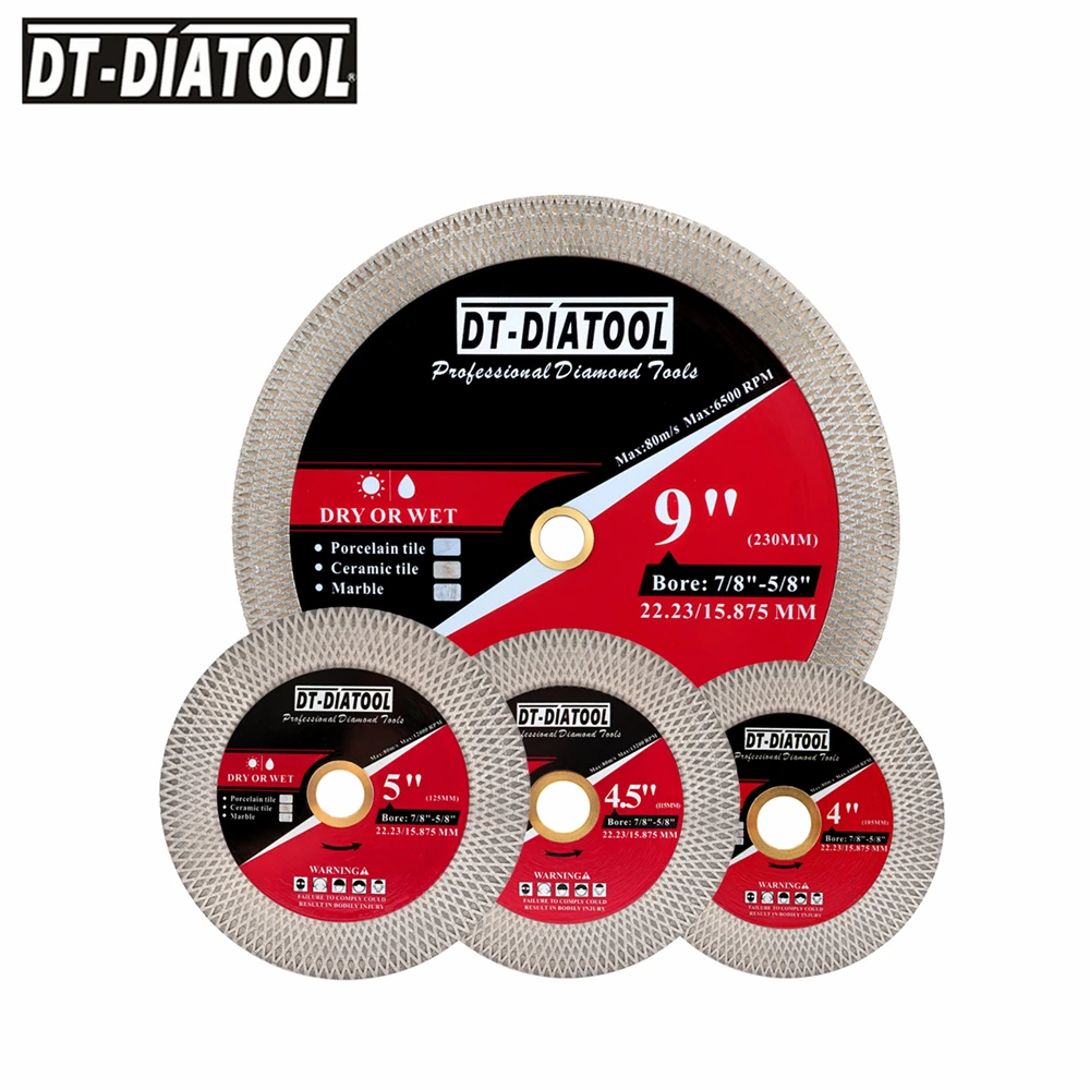 

DT-DIATOOL-1pc Diamond Cutting Disc Ceramic Tile Marble Grinder Wheel Porcelain Saw Blade Diameter 105/115/125/230mm Disc