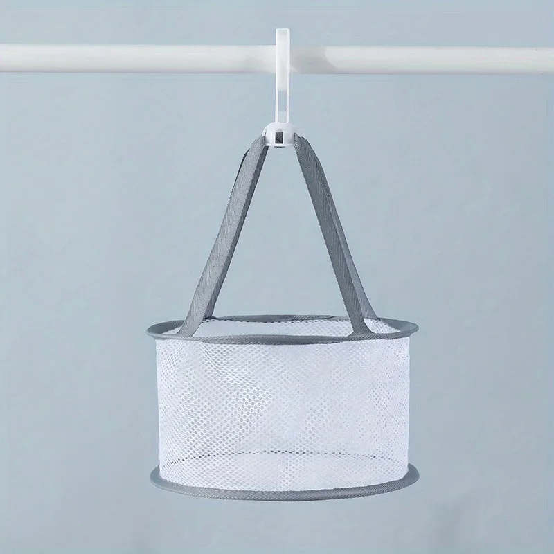 Mini Egg Drying Mesh Bag - Multi-Compartment Makeup Brush & Sponge Holder, Portable Drying Basket for Home Use, view 4