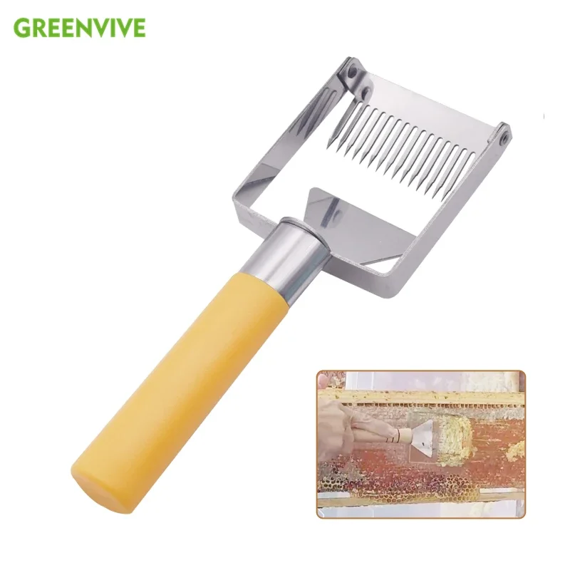 

Honey Uncapping Fork Shovel Honey Cutter Uncapping Scraper with Plastic Handle Bee Hive Honeycomb Scraper Beekeeping Tools