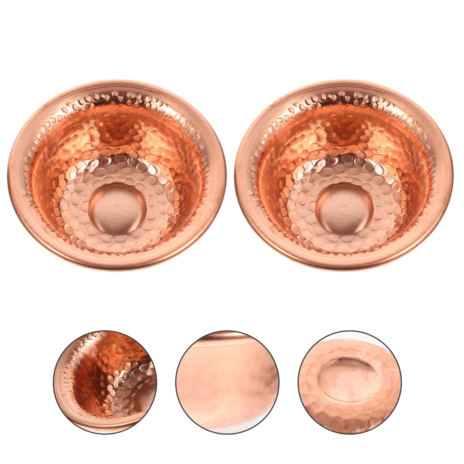 

2Pcs Handcrafted Copper Temple Offering Cup For Rituals Cup Sacrificial Cup Gold Finish Bowl