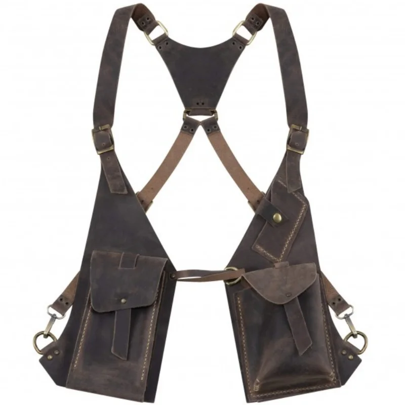 Retro medieval alça de ombro de couro axilas ajustável bolsa de ombro ao ar livre dos homens saco do telefone móvel halloween cosplay adereços