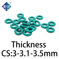 O-ring thickness 3/3.1/3.5mm CS fluororubber FKM sealing temperature resistant gasket rubber ring complete in specifications